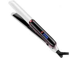 Plancha de Plancha 2 en 1 Cerámica Pantalla Digital para Plancha de 140 a 200 4 Niveles de Temperatura Apto para Cabello Seco o Húmedo Blanco YEMAESRE