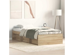 Estructura De Cama Roble Sonoma 100x200 Cm