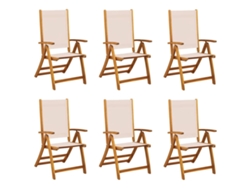 Maison Exclusive - Sillas De Jardín Plegables 6 Uds Madera Maciza Acacia Textileno