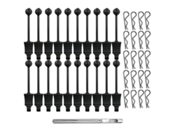 Clips Plateados De Goma + Perforador 20pcs Clip Carrocería Coche Rc Carcasa Hebilla Bloqueo Fija Perforador 1/12 1/14 1/16 Accesorios Repuesto
