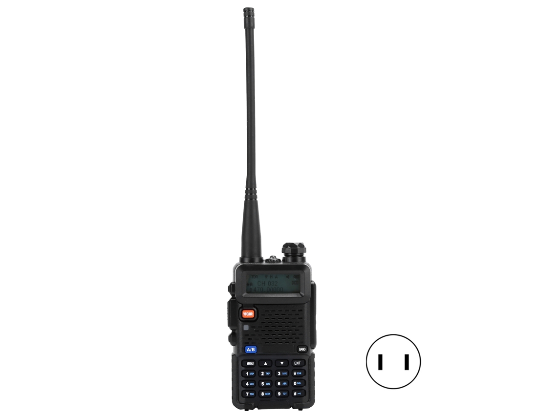 Walkie-talkie portátil inalámbrico recargable de largo alcance Kd uv1 (modelo 2026dn) con batería de iones de litio.