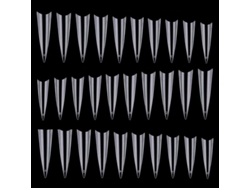 600 Puntas De Uñas Acrílicas Transparentes De Media Capa Para Uñas Stiletto