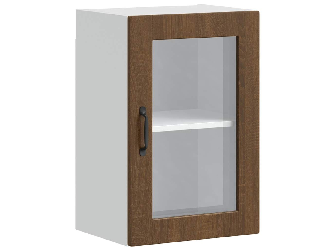 Maison Exclusive - Armario De Pared Para Cocina Puerta Cristal porto Roble Marrón