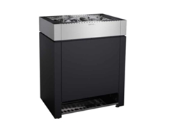 Calentador de sauna profesional Qube, acero inoxidable, alta potencia, calentamiento rápido, seguridad integrada - 9 kW