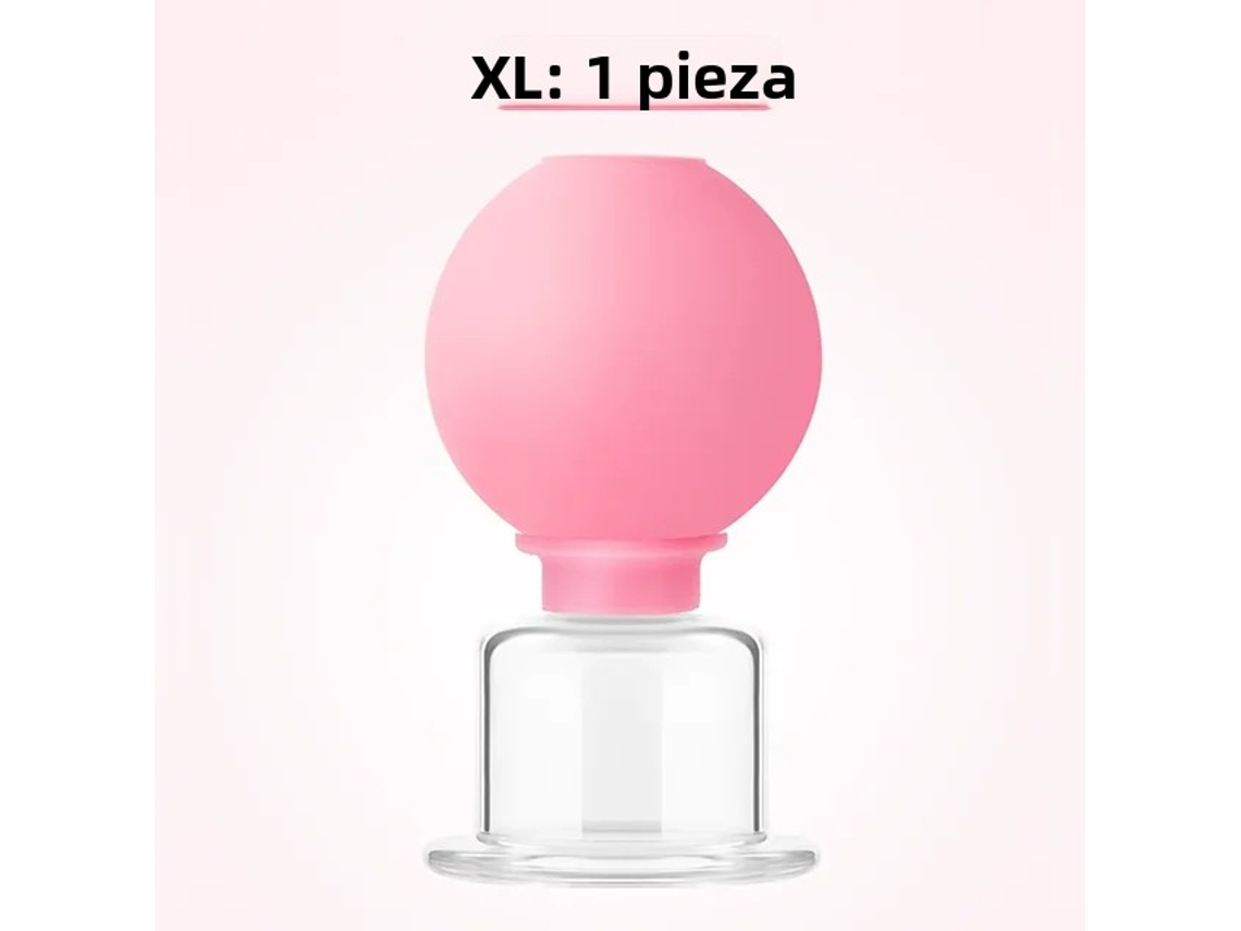 (rosa Xl) Copa De Masaje De Goma, Elevación De La Piel Facial Por Vacío, Tallas S, M, Xl