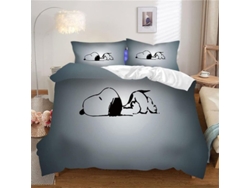 Juego De Sábanas De Microfibra Suave, Snoopy Animal Fantasy, Rosa Y Gris, Tamaño King Size 220x240cm
