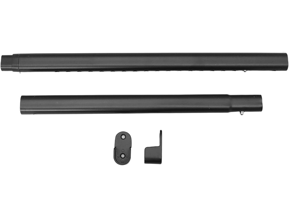 Soporte Extremo Barra Armario Ovalado Telescópico Negro Colgar Ajustable Ropa