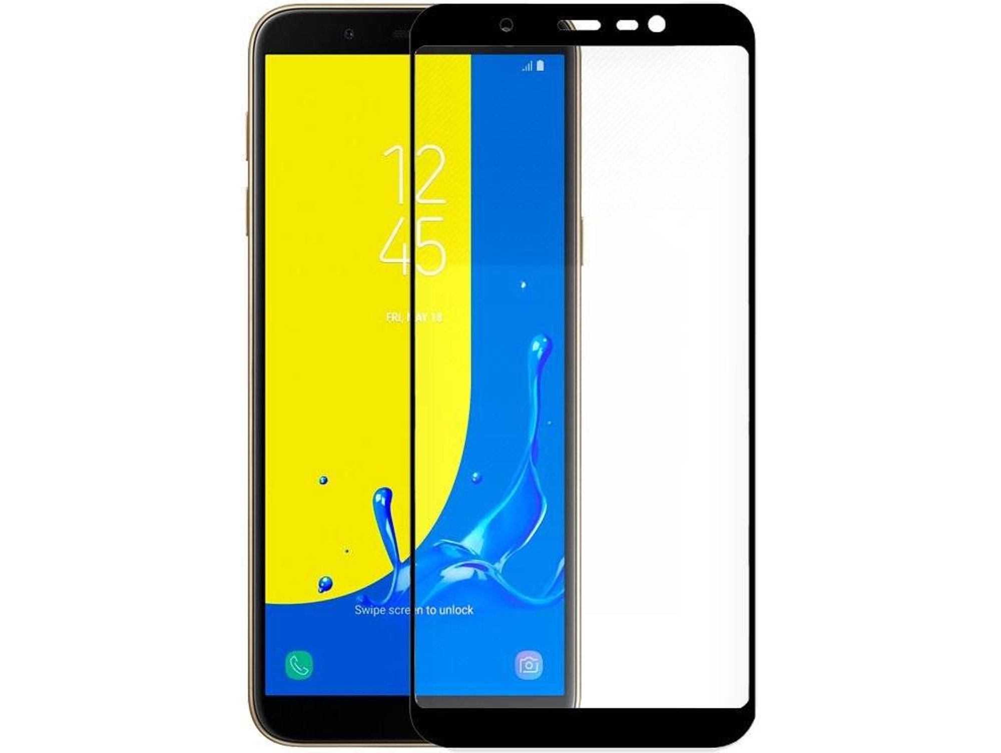 Protector de Cristal Templado Samsung Galaxy J6 Full 3D Negro