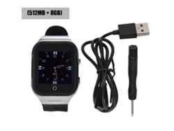 Reloj Inteligente Bluetooth Impermeable Ips De 1.54" Con Cámara Hd Y Gps, Android 5.1, Plata, 512mb+8gb