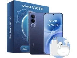 Pack Smartphone VIVO V70 FE (6.83'' - 8 GB - 512 GB - Ocean Blue) + Auriculares + Cargador