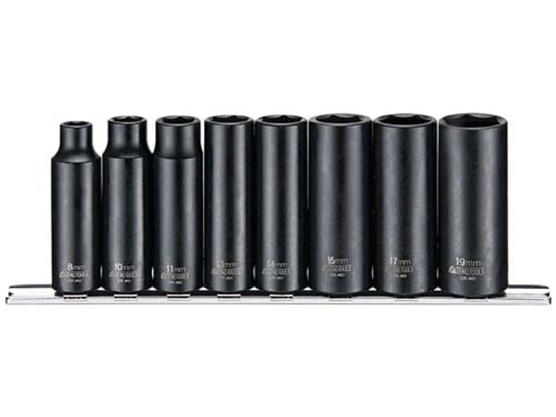 TENGTOOLS 114960206 Juego Vasos Impacto Largos 1/2 9126 10Pzas