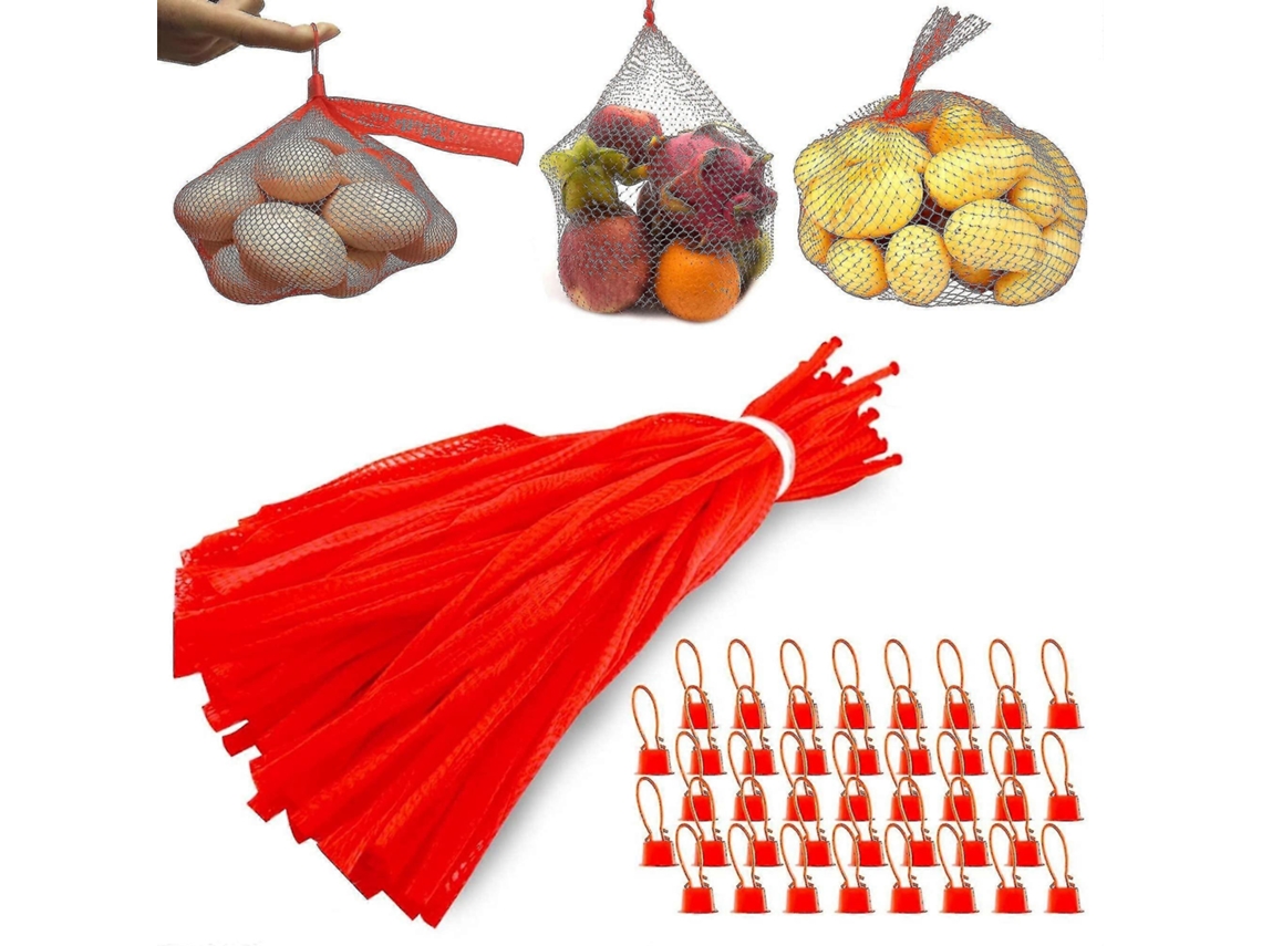 Omni-pacote De 200 Sacolas De Malha Reutilizáveis Para Frutas, Verduras, Ovos, Armazenamento, Brinquedos, Viagem E Verão