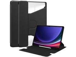 Funda de cuero con soporte giratorio de 360 grados para Samsung Galaxy Tab S9 Ultra de 14,6 pulgadas, color negro