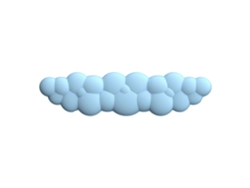 Reposamuñecas Blue Cloud para ratón y teclado