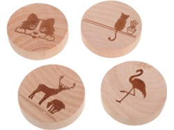 Abridores De Botellas Magnéticos, Material Sintético, Juego De 4, Madera, Diseño Natural Y Elegante.