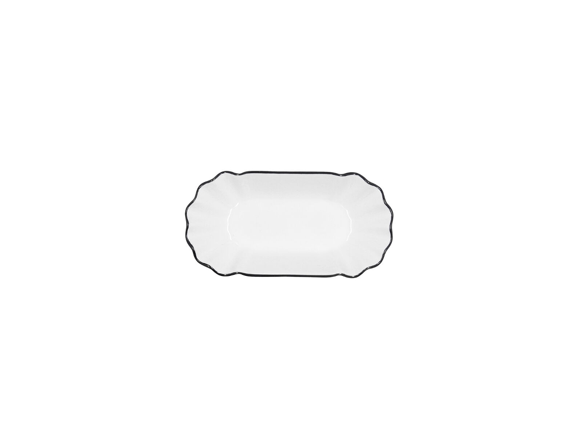 Bol para Aperitivos QUID Gastro Black Blanco Cerámica 20,5 x 11 x 3,5 cm