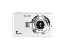 Cámara digital portátil 4k HD con enfoque automático y luz de relleno Cuich (blanca)