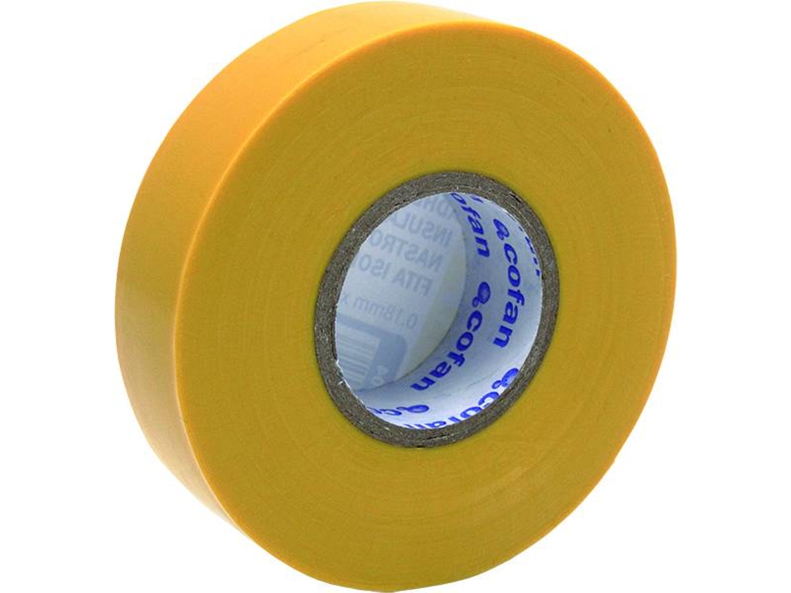 Cinta Aislante COFAN Amarilla (19 mm x 20 Metros)