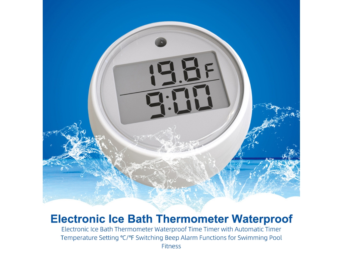 Termómetro Electrónico Para Baños De Hielo Con Temporizador Automático, Resistente Al Agua Para Piscinas.