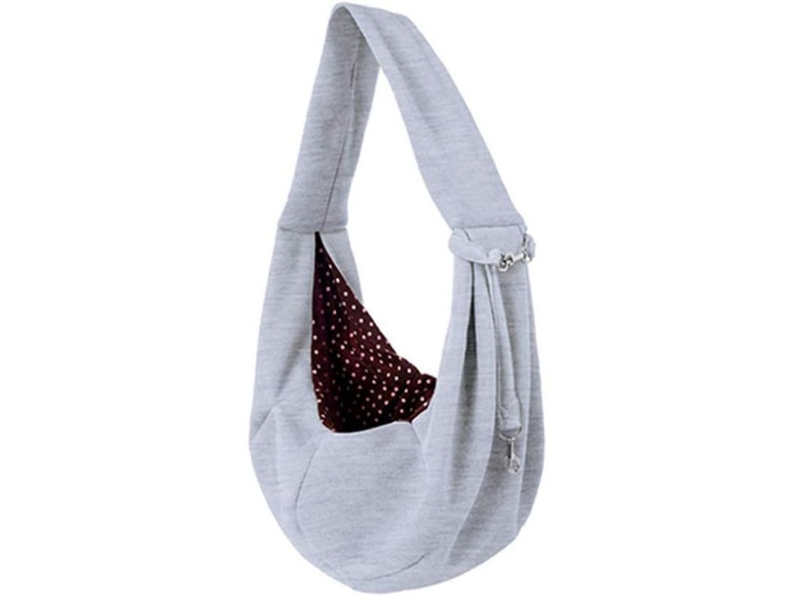 2026-bolsa Transportadora Para Gatos Y Perros, Bolsa De Hombro Individual, Gris Y Puntos Rojos, Para Mascotas Pequeñas
