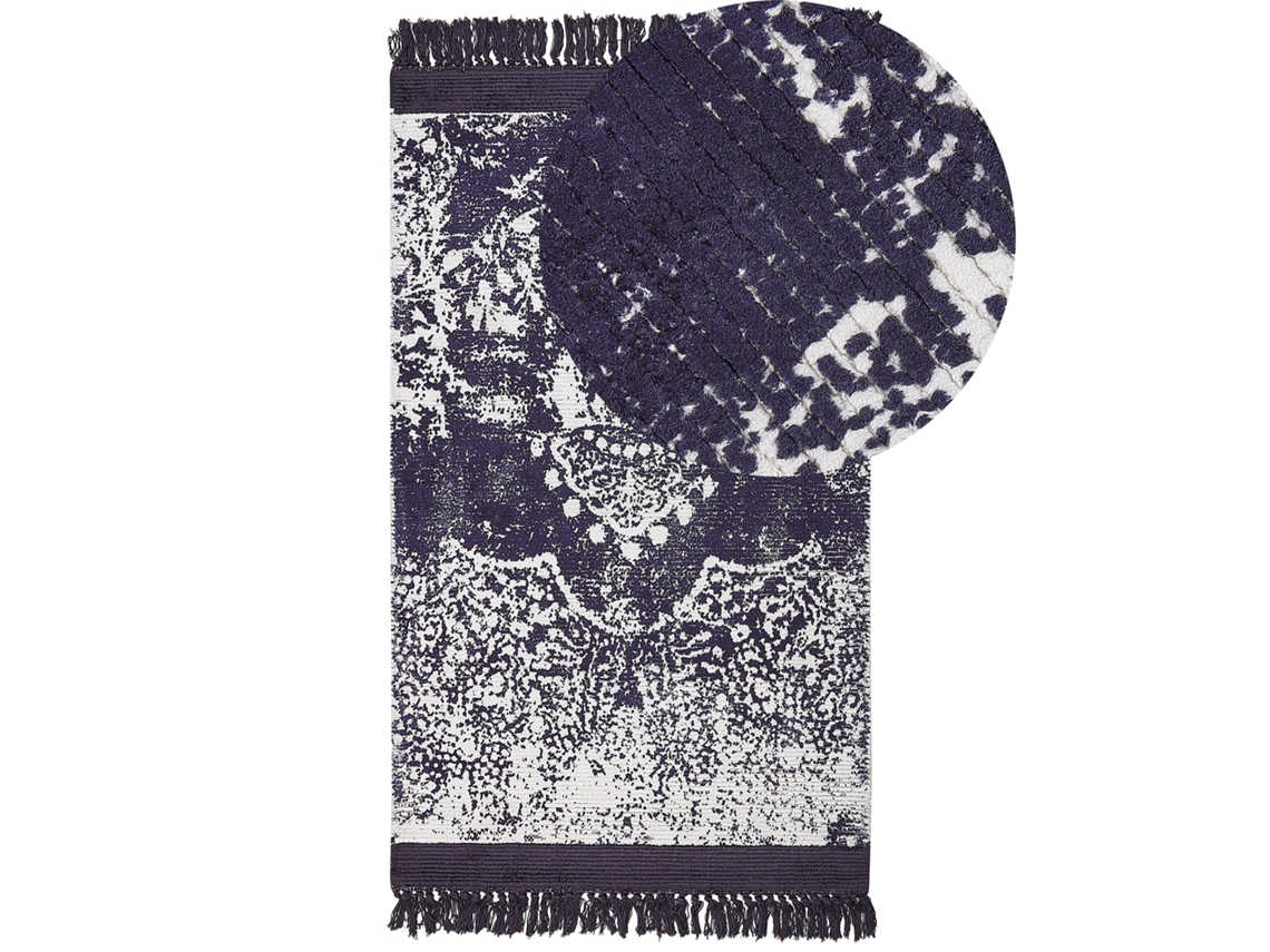 Alfombra de pelo corto BELIANI Akarsu de Viscosa Violeta 80x150
