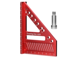 Regla de medición multifuncional de aluminio para madera y bricolaje, regla triangular con múltiples ángulos para ingenieros y carpinteros.