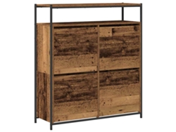 Mueble Zapatero | Armario Zapatero Con Estante Madera Vieja 100 X 34 X 112 Cm