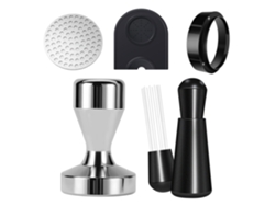 Juego de apisonador de acero inoxidable Eifson para café expreso de 51 mm, con herramienta WDT, tapete de apisonamiento y embudo dosificador.