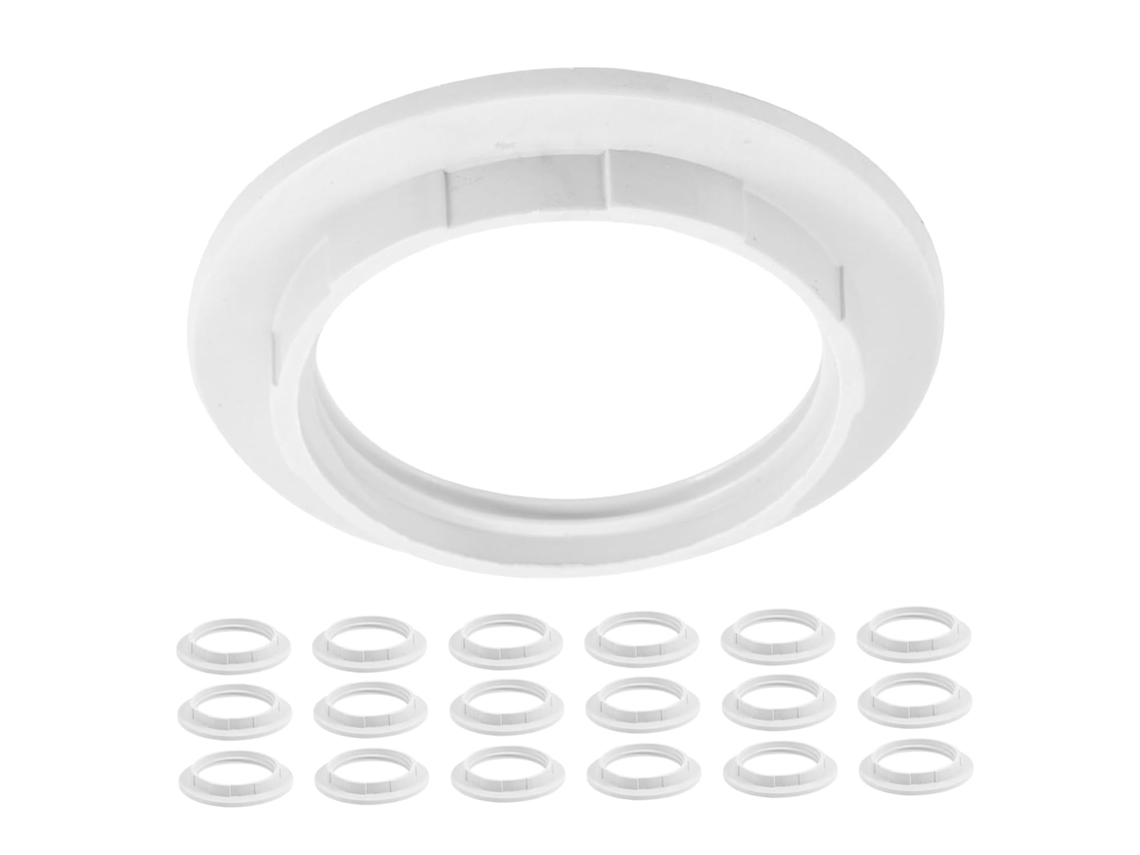 Juego De 30 Anillos Reductores De Plástico Blanco Para Pantallas De Lámparas E26