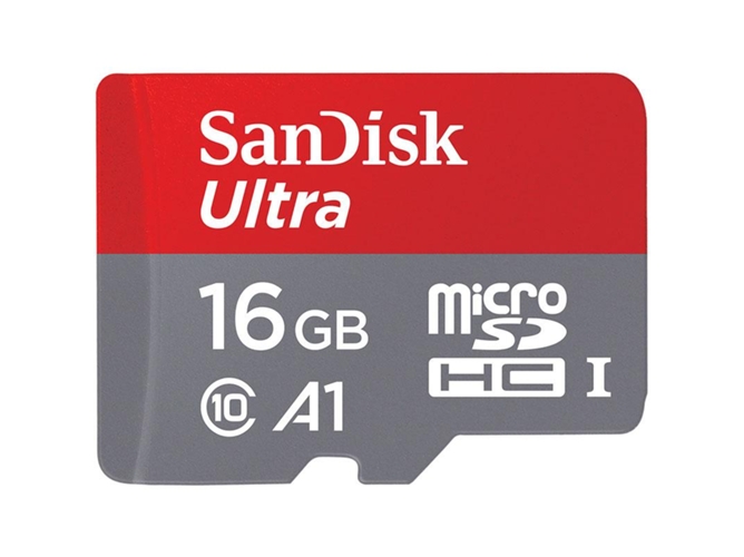 Tarjeta de Memoria 16 GB Micro SDHC - SANDISK Ultra - Adaptador SD