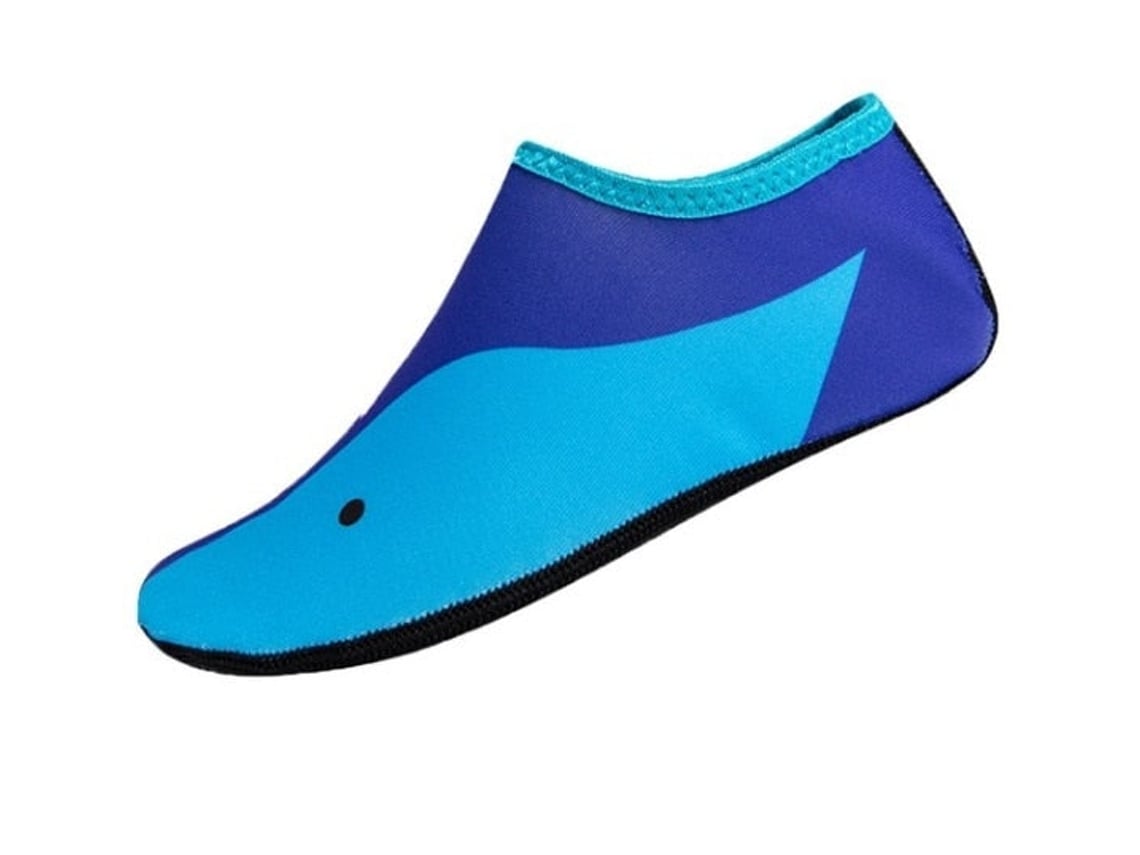 Playa natación deportes acuáticos calcetines zapatos antideslizantes- yoga  fitness danza nadar surf buceo zapatos subacuáticos para niños[Azul / S]