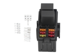 Caja De Relés Y Fusibles Con 2 Relés De 5 Pines De 12 V Cc Y 30 A Y 6 Fusibles Para Coche/barco.