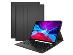 Funda con teclado Bluetooth Fwinl para Apple iPad Air 11 2025 M3, teclado táctil en portugués y negro