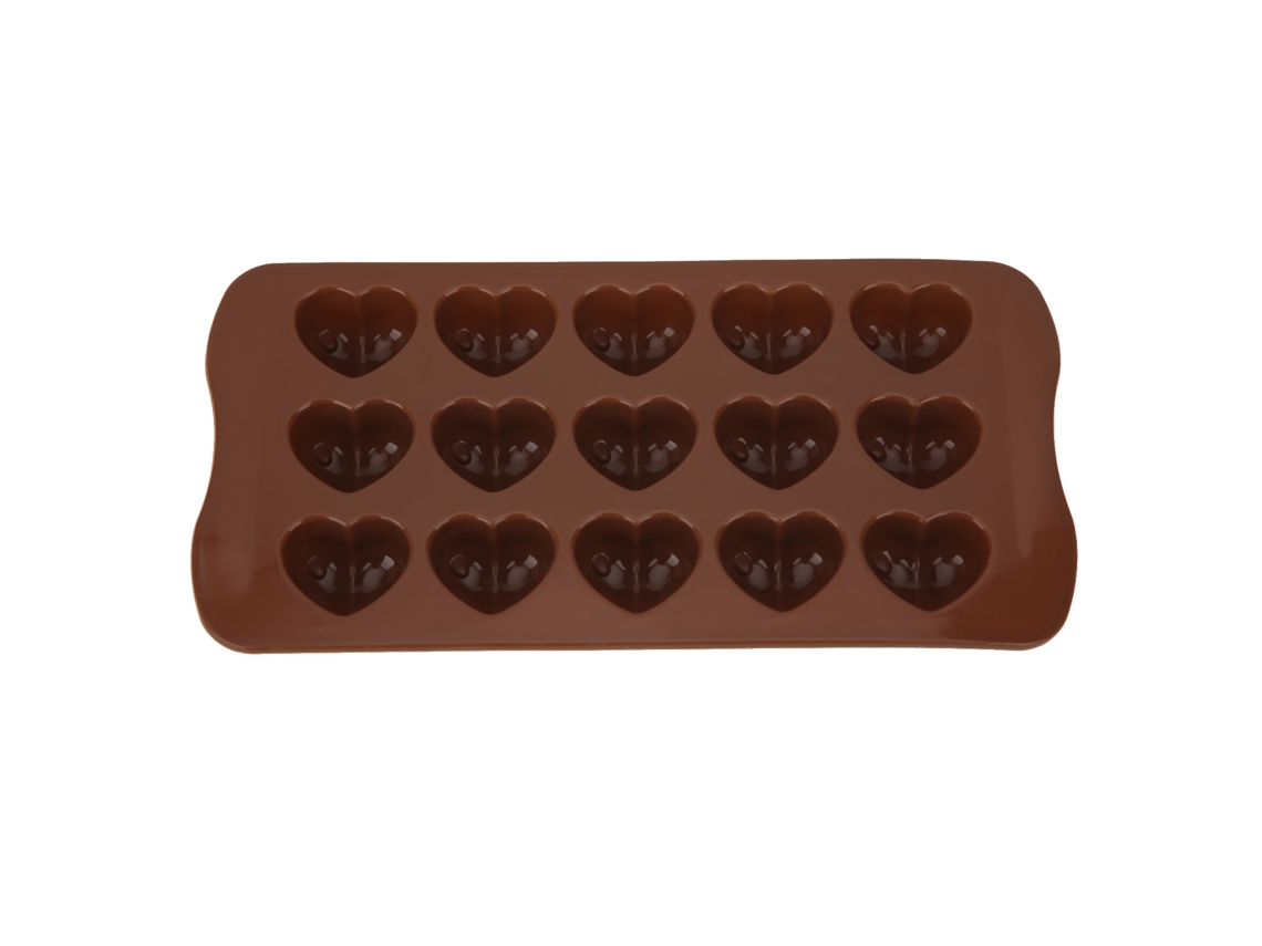 Bjww-Molde De Silicona Para Chocolate 15 Huecos Corazón Herramienta De Bricolaje Para Hacer Chocolate Rojo