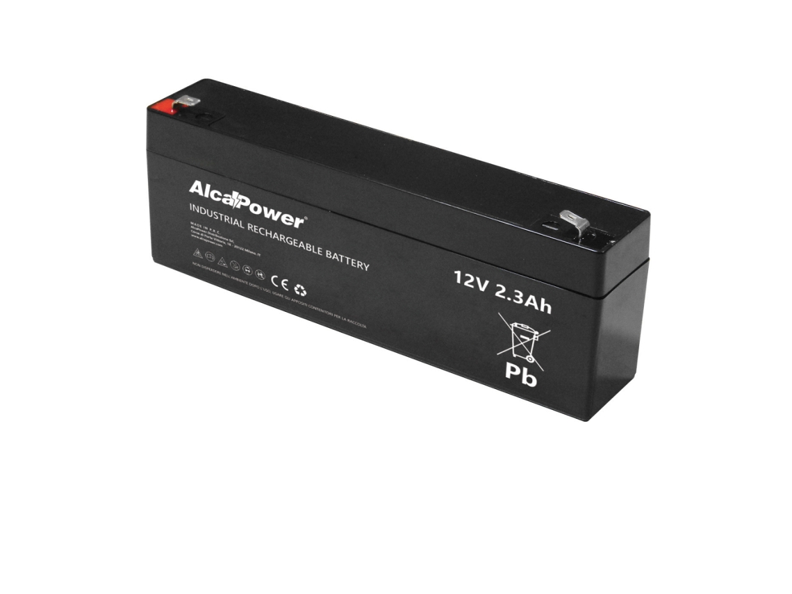 Batería AGM recargable sellada de 12 V y 2,3 Ah: ideal para alarmas, sistemas UPS y juguetes - Conexión Faston T1