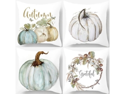 2026-44740-linjou Fundas De Almohada Otoño Acción De Gracias Calabaza 4 Unidades 45x45cm