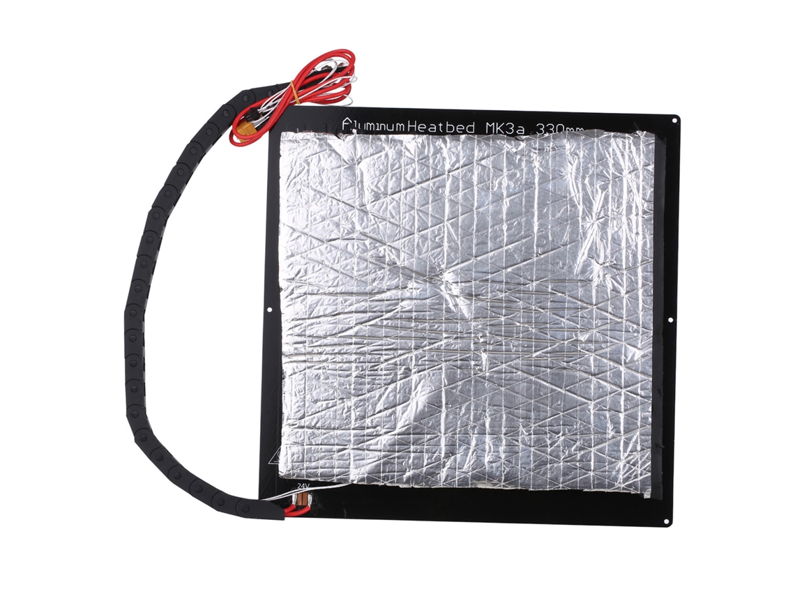 Cama calefactora Mk3 de 24 V con placa de aluminio de 330 x 330 x 3 mm, compatible con impresoras 3D X5sa/X5sapro.