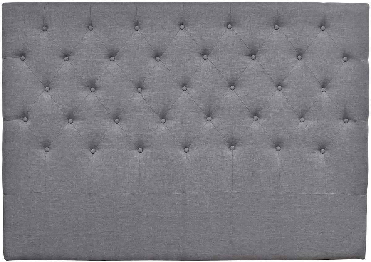 Cabecero HABITAT ET JARDIN acolchado Gris (140 cm - Tejido)