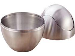 Cubo De Basura Metálico De Acero Inoxidable 304 Con Tapa Abatible