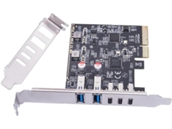 Tarjeta Pcie Usb De 2 Puertos Usb3.2 Gen2 Usb-a + 3 Puertos Tipo C De 10 Gbps Para Expansión Pci-e