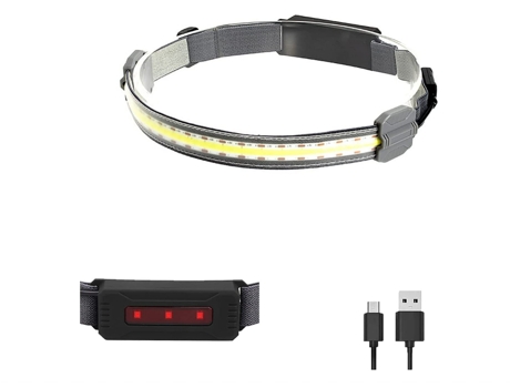 Linterna frontal recargable 800 lúmenes YIZHOOD Lantern-0012 Linterna frontal súper brillante Linterna frontal impermeable de 3 modos (negra) YIZHO...