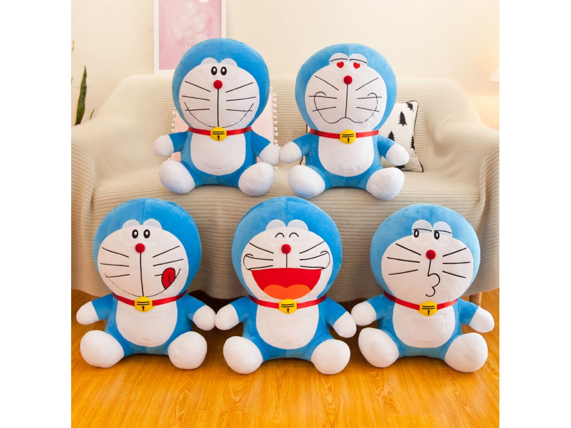 Nuevo y lindo juguete de peluche de dibujos animados de Doraemon, 50 cm, cojín creativo en forma de un muñeco Doraemon azul regordete.