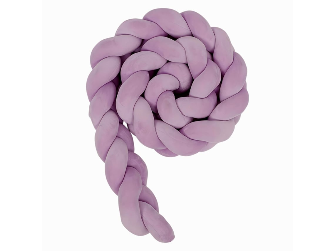 Protector de cuna con cojín de protección contra impactos, protector para bebés (morado - 3,5 metros) Spqment