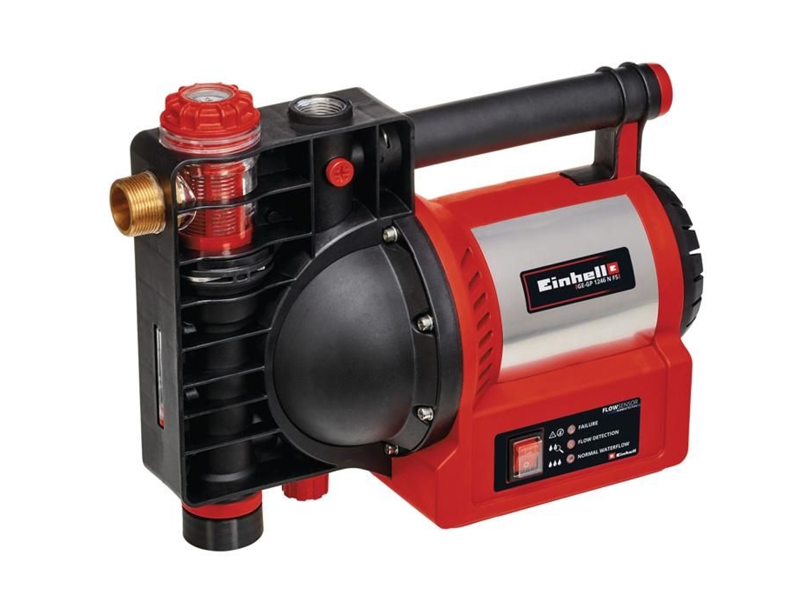 Bomba De Riego Ge Gp 1246 N Fs Einhell (1 200 W, 4 600 Litros Por Hora, Sensor De Flujo Con Led)