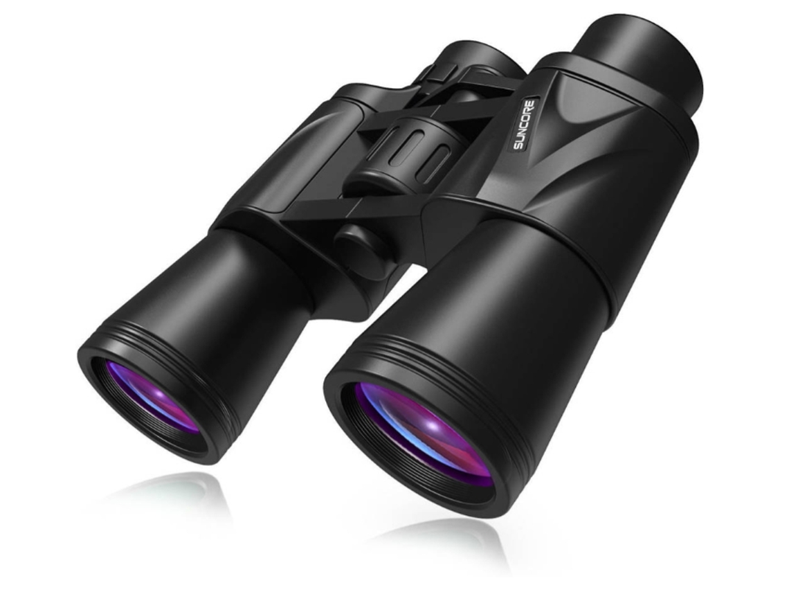 Binoculares 12x50 profesionales compactos de visión de campo HD IP68 para senderismo y turismo Bak4 FMC unisex, color negro Yizhood