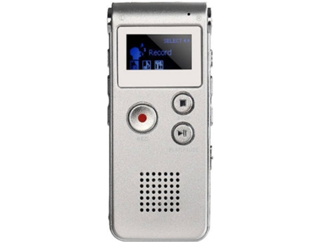La grabadora de audio digital todo en uno de 8 GB con reproductor de MP3 es ideal para grabar entrevistas, conversaciones y reunionessilver