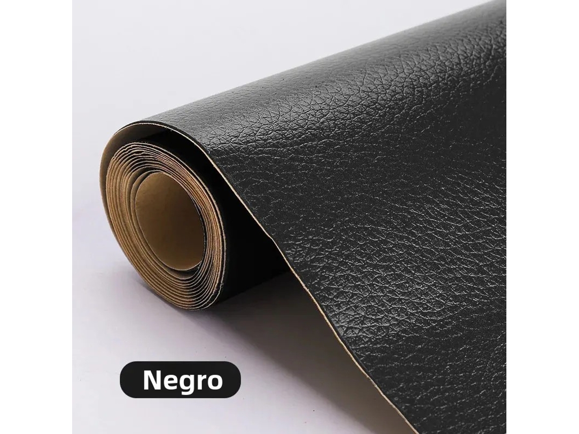 Cinta adhesiva para reparar cuero, ideal para reparaciones domésticas en sofás, asientos y sillas. Mdug (negra, 50 x 50 cm)