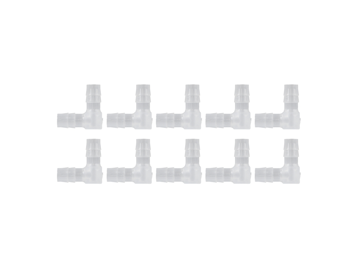 10 Conectores De Codo De Plástico De 90 Grados, Precio Económico, Equivalente A 8 Mm, Para Manguera De Acuario.