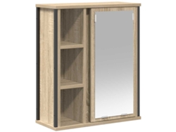 Maison Exclusive - Mueble De Baño De Pared Con Espejo Roble Sonoma 50x21x60 Cm