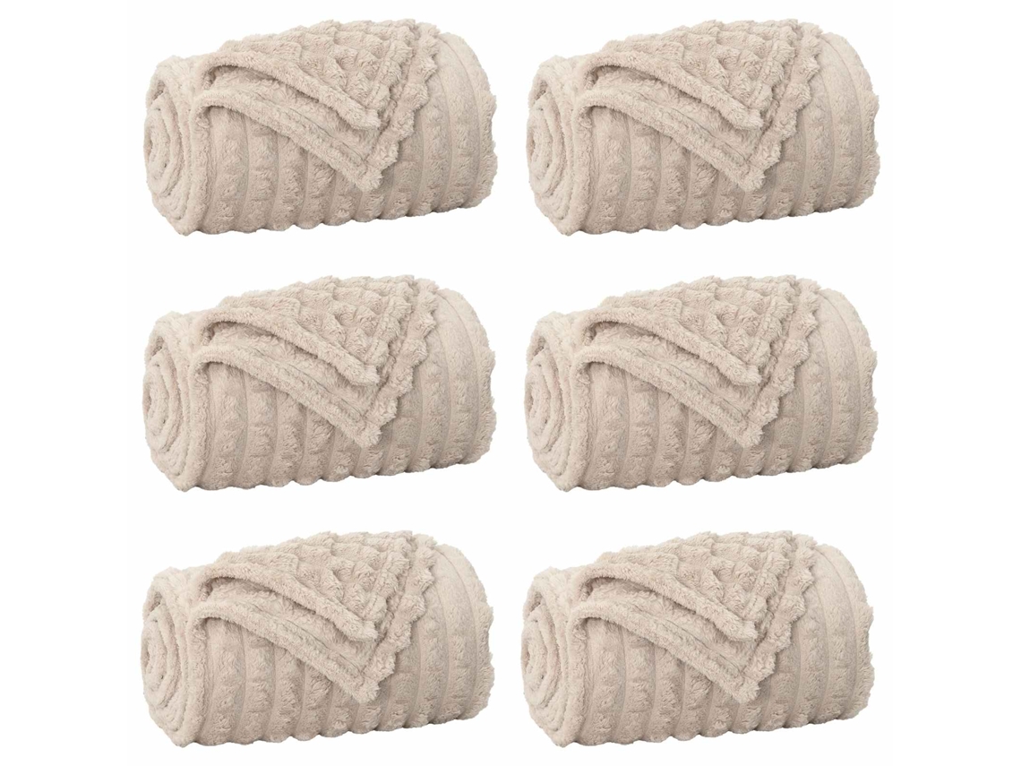 Mantitas De Sofá 6 Uds Beige 240 X 220 Cm Lana
